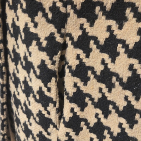 Miss Me Houndstooth Cape in Black and Cream - Picture 6 of 9